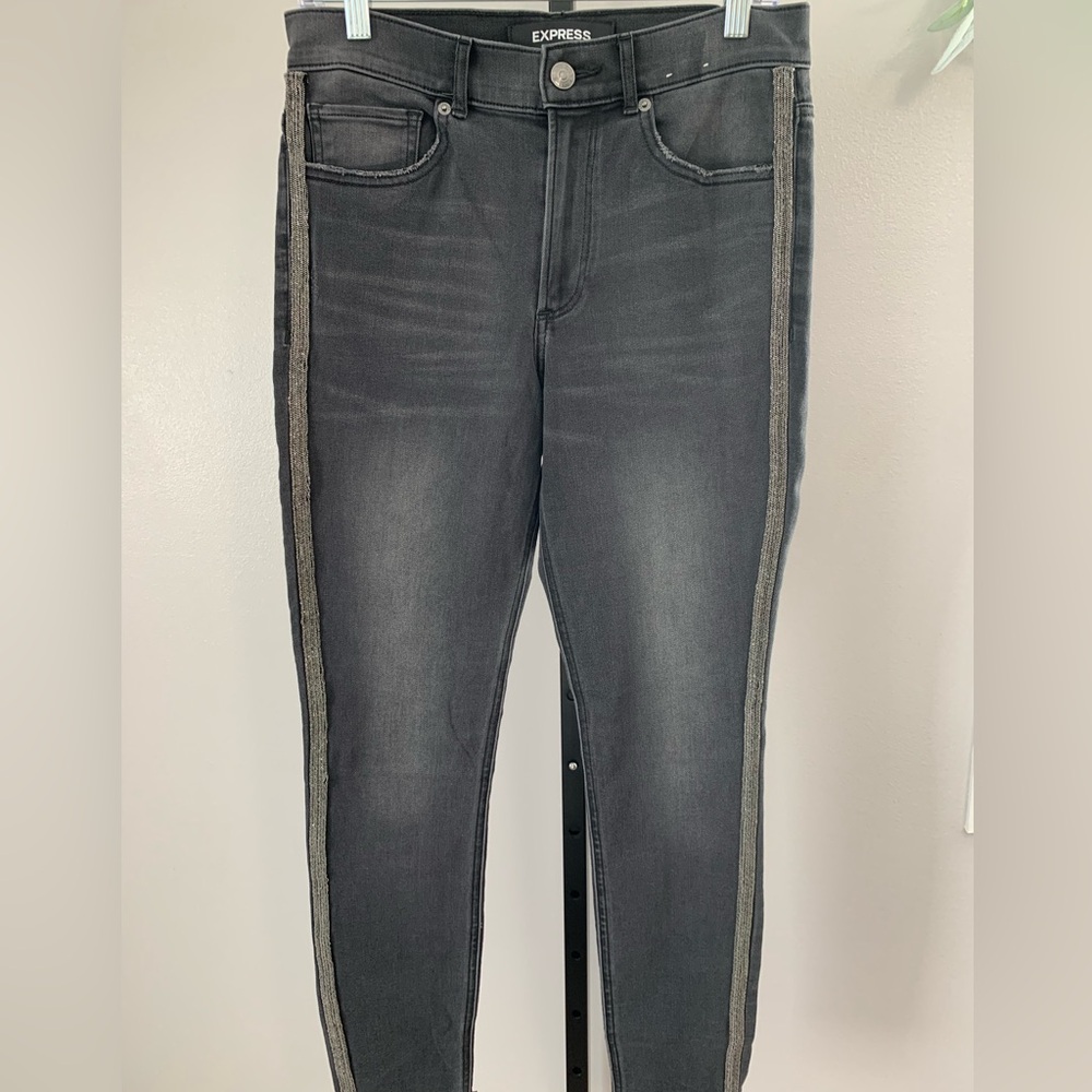 Express Charcoal Denim with Side Accents